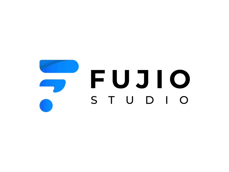 animated letter F logo that shows the drawing process
